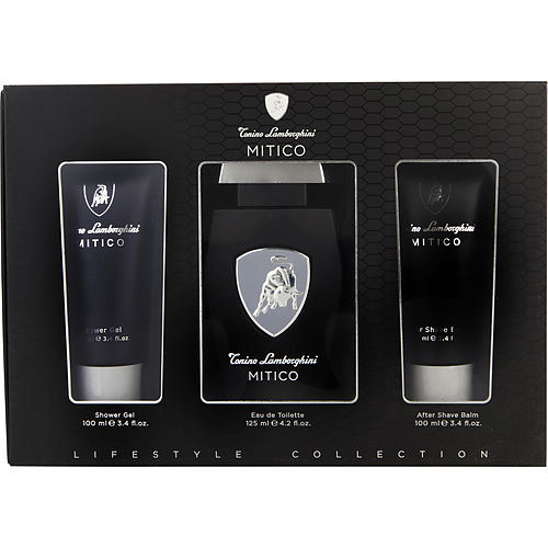Lamborghini Mitico Gift Set EDT 4.2 oz + Balm + Shower Gel - iFragrance Shop