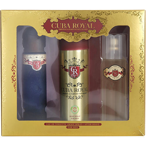 CUBA Royal by Cuba EDT Spray 3.4 oz + Aftershave 3.4 oz + Body Spray 6.6 oz - iFragrance Shop