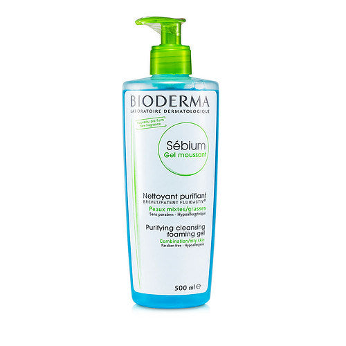 Bioderma Sebium Purifying and Foaming Cleansing Gel 500ml/16.7oz - iFragrance Shop