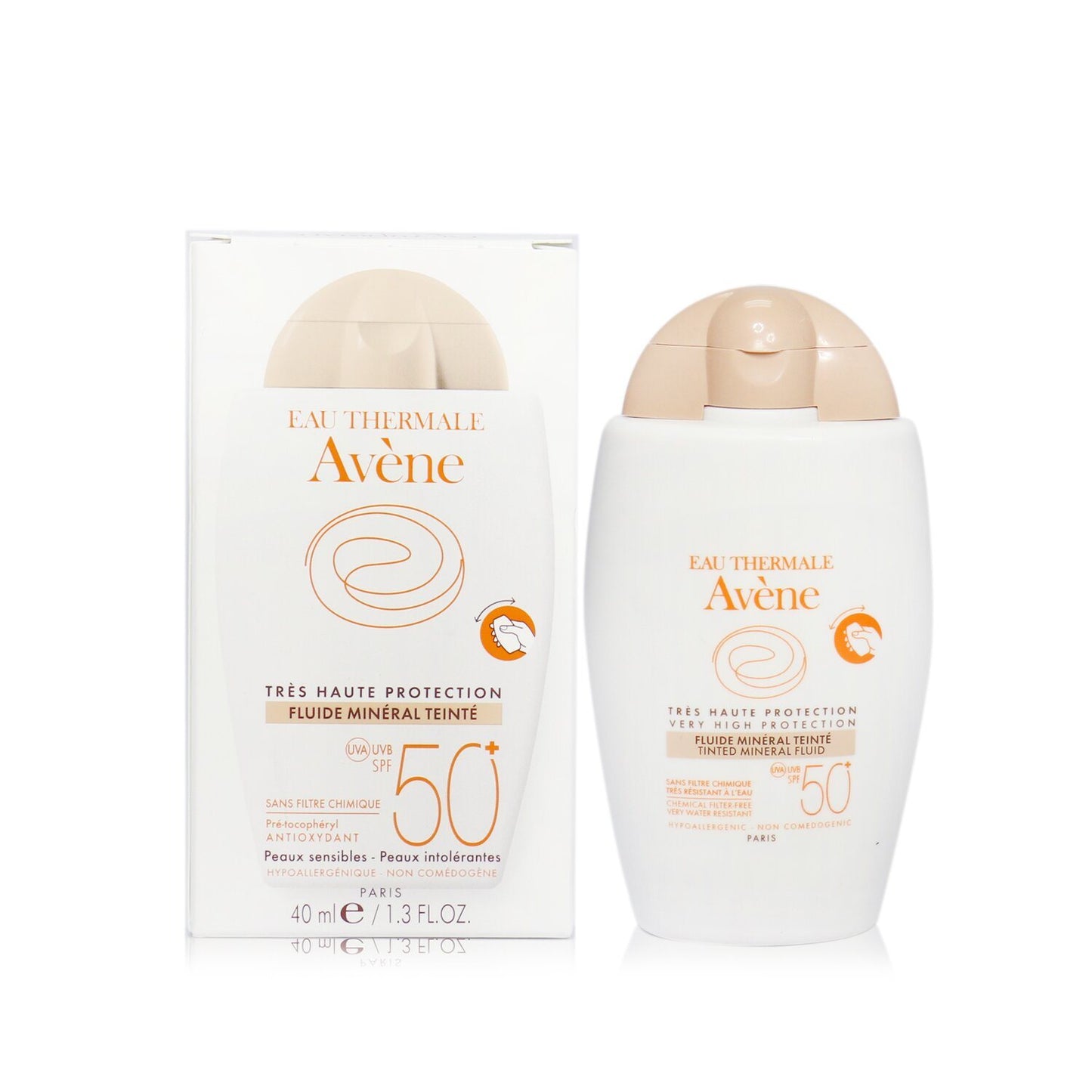 Very High Protection Tinted Mineral Fluid SPF 50+ for Sensitive & Intolerant Skin – iFragrance Shop
